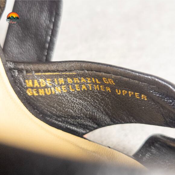 Talbots Strappy Sandal Black Leather Wrap Straps Block Heel Prep Women's Size 6B - Picture 9 of 12